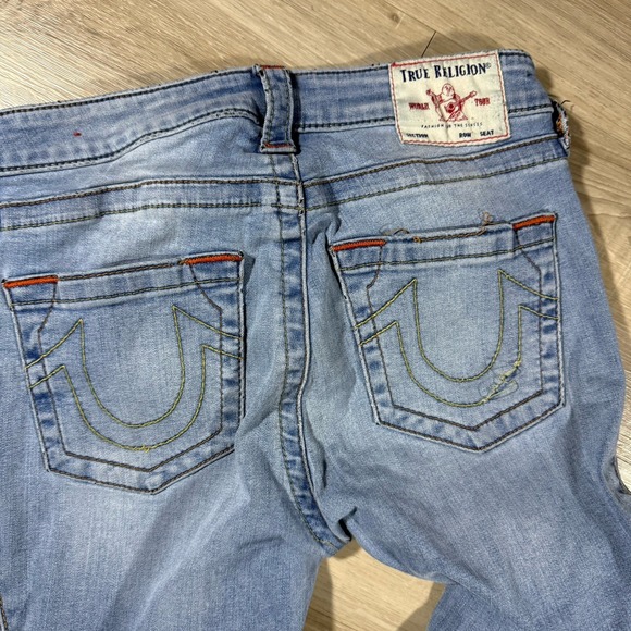 True Religion Jeans Womens 28 Light Blue Jennie Curvy Mid Rise Skinny Stretchy - Picture 2 of 6